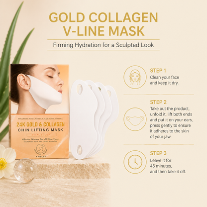 Gold Collagen V-Line Mask – Firming Hydration for a Sculpted Look