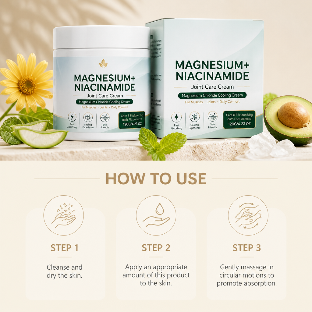 Magnesium & Niacinamide Cooling Cream – Daily Comfort for Muscles & Joints