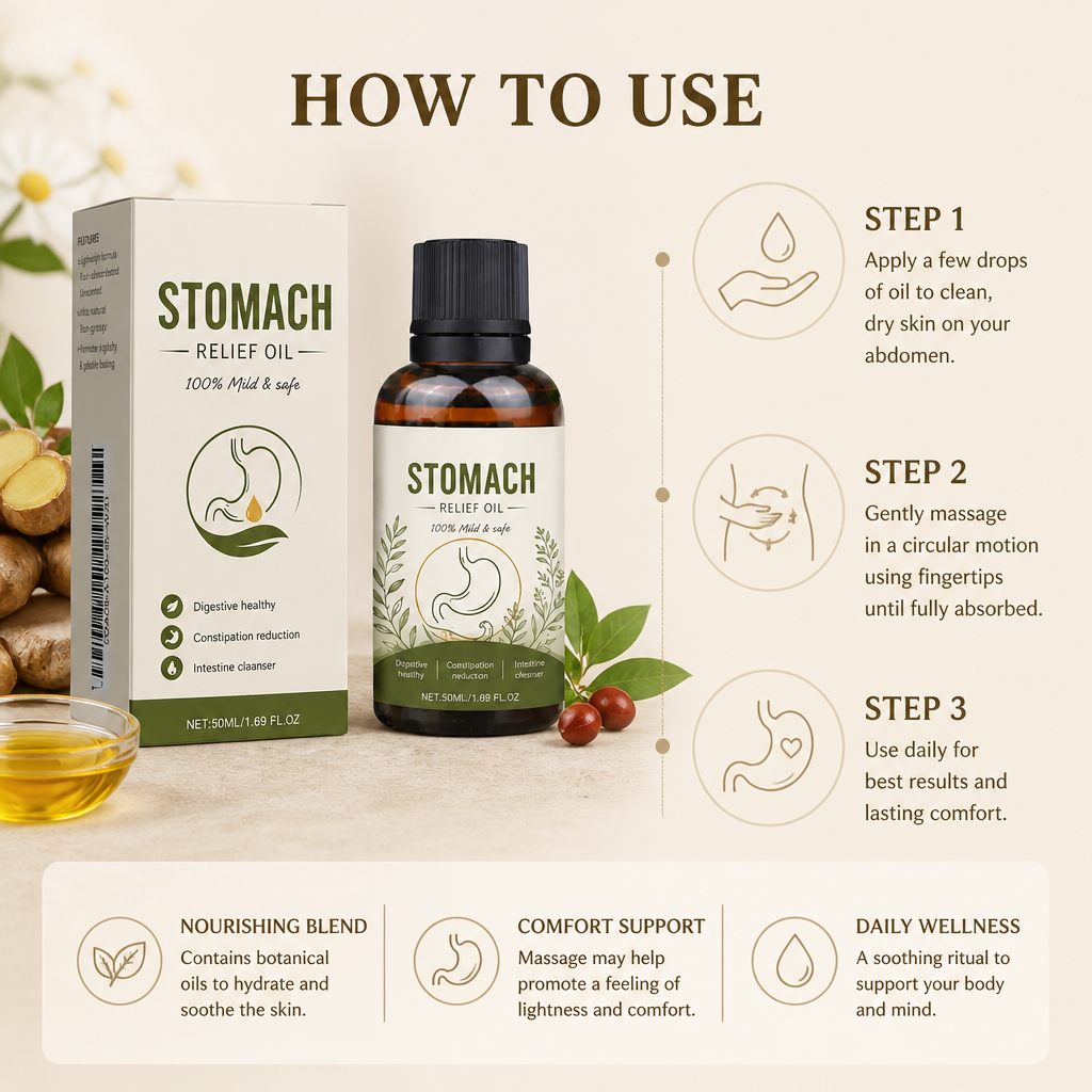 Botanical Abdominal Massage Oil – Nourishing Comfort for Daily Self-Care