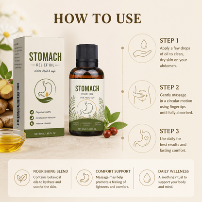 Botanical Abdominal Massage Oil – Nourishing Comfort for Daily Self-Care