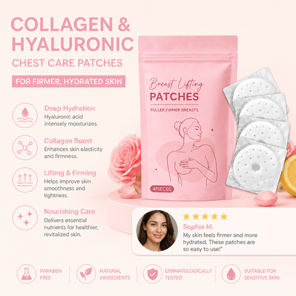 Collagen & Hyaluronic Chest Care Patches for Firmer, Hydrated Skin