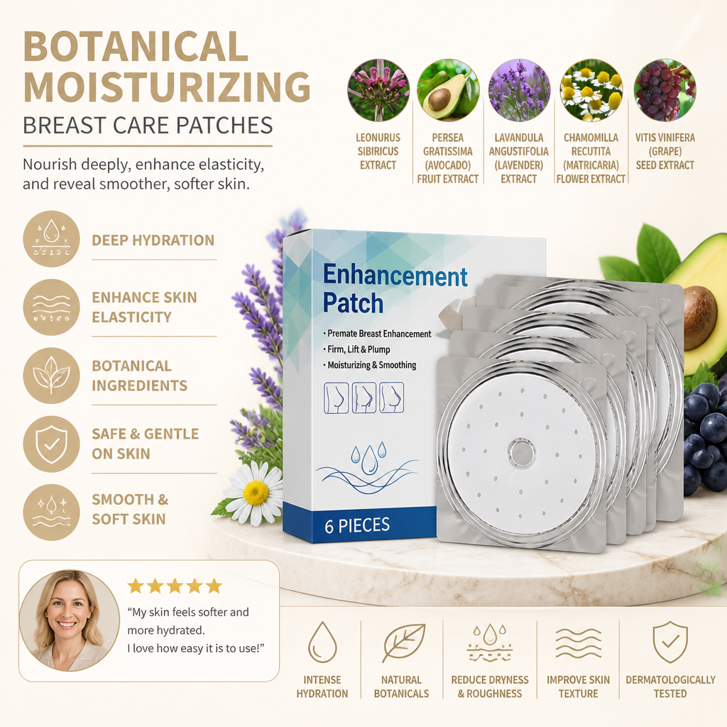 Botanical Moisturizing Breast Care Patches for Soft, Smooth Skin