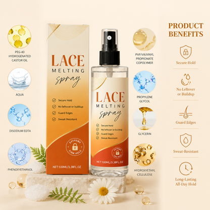 Lace Melting Spray – Strong Hold Formula For Natural Wig Styling