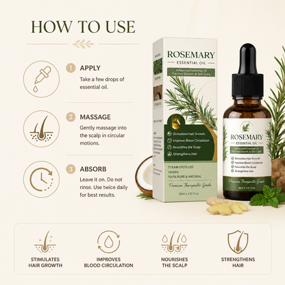 Rosemary & Ginger Hair Care Oil – Nourishing Formula For Stronger-Looking Hair