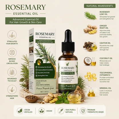 Rosemary & Ginger Hair Care Oil – Nourishing Formula For Stronger-Looking Hair