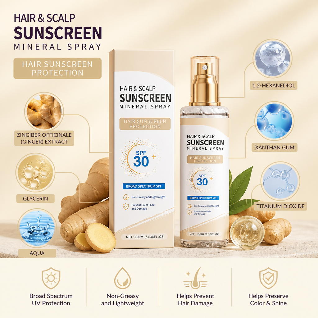 Ginger Scalp Care Spray – Refreshing Botanical Hair Nourishment Formula