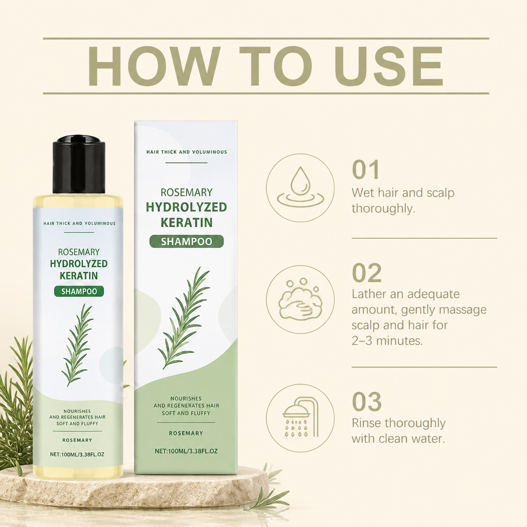 Rosemary Keratin Repair Shampoo – Moisturizing Formula For Smooth Hair