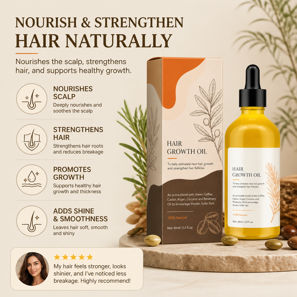 Rosemary Hair Oil – Nourishing Scalp Care Formula for Smooth Hair
