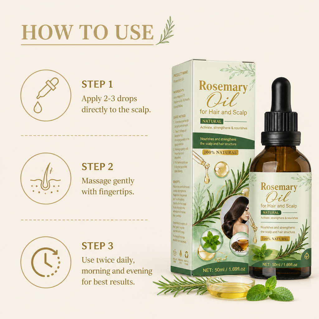 Rosemary & Botanical Hair Growth Essence – Nourishing Scalp Care Oil