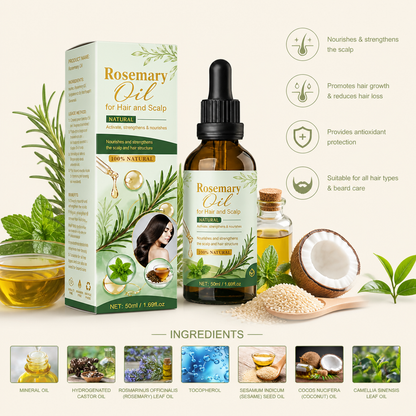 Rosemary & Botanical Hair Growth Essence – Nourishing Scalp Care Oil