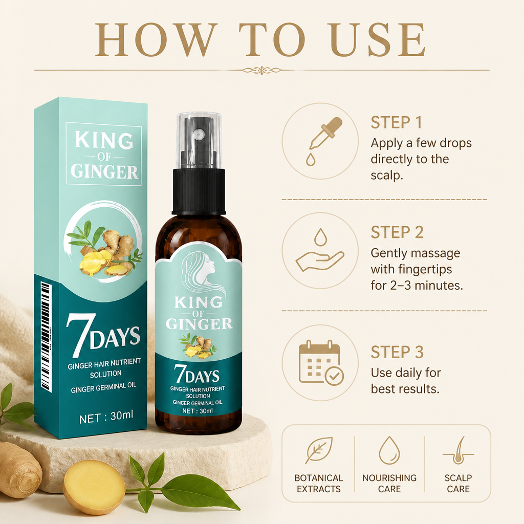 Ginger Scalp Nourishing Oil – Botanical Care For Healthy-Looking Hair