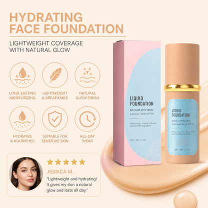 Hydrating Face Foundation – Lightweight Coverage With Natural Glow
