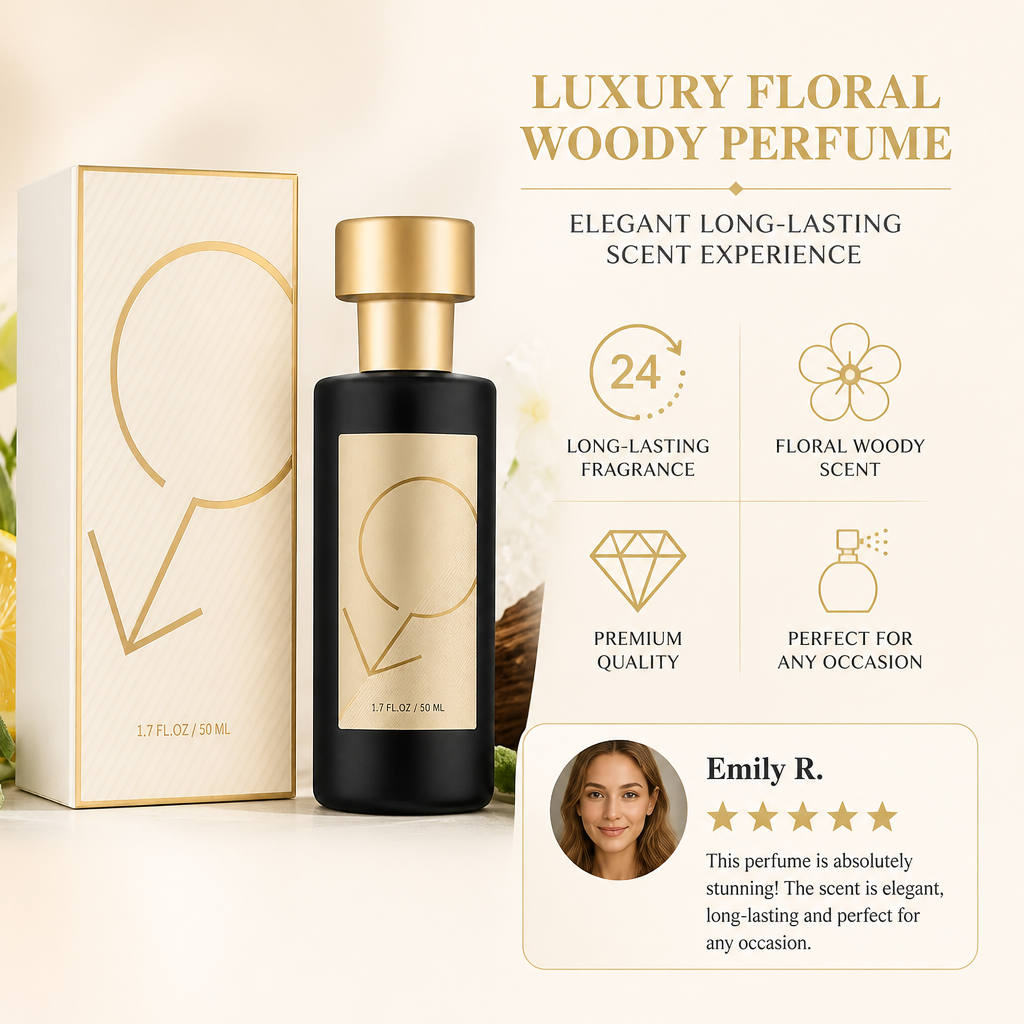Luxury Floral Woody Perfume – Elegant Long-Lasting Scent Experience