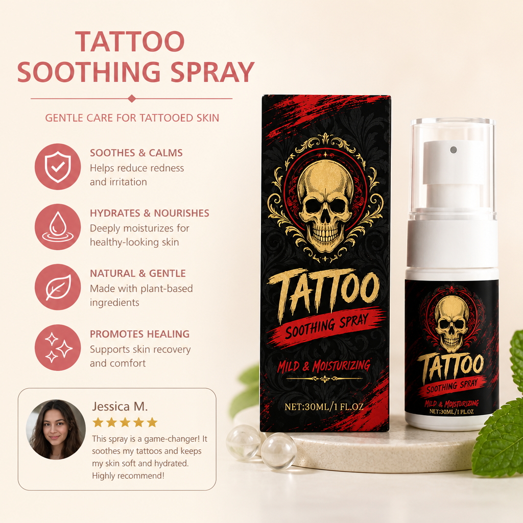 Tattoo Soothing Spray – Gentle Care Formula For Tattooed Skin