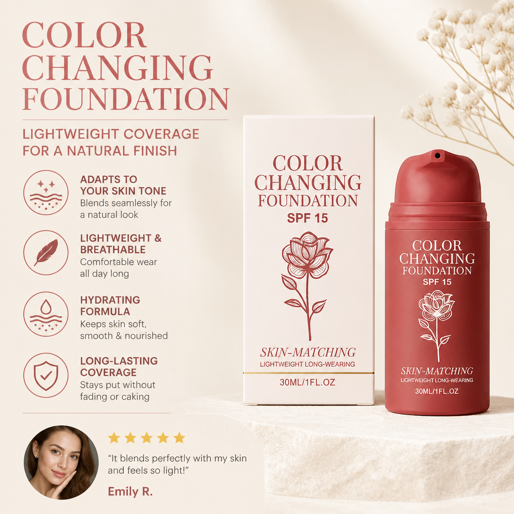 Color-Adapting Foundation – Lightweight Coverage For A Natural Finish