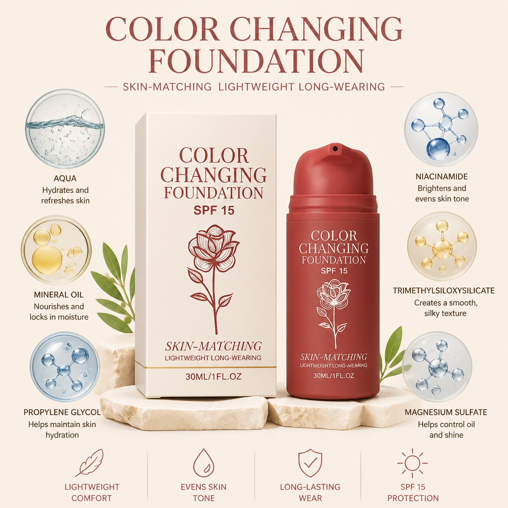 Color-Adapting Foundation – Lightweight Coverage For A Natural Finish