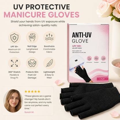UV Protective Manicure Gloves – Flexible Finger Sleeves For Nail Care
