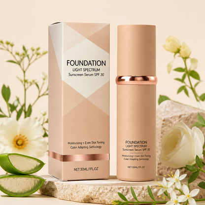 Foundation Light Spectrum Sunscreen Serum – Hydrating Coverage With SPF Care