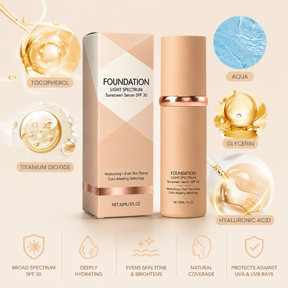 Foundation Light Spectrum Sunscreen Serum – Hydrating Coverage With SPF Care