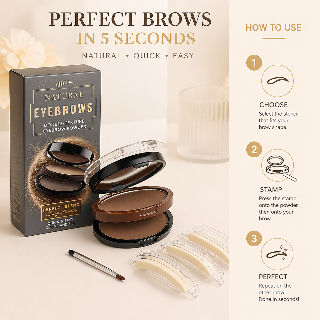 Natural Brows Stamp Kit - Perfect Brows in 5 Seconds
