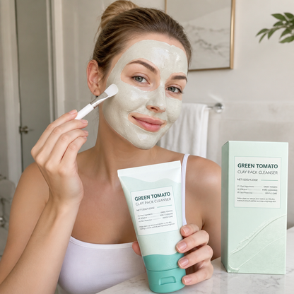 Green Tomato Clay Face Cleanser – Deep Cleansing & Fresh Skin Feel