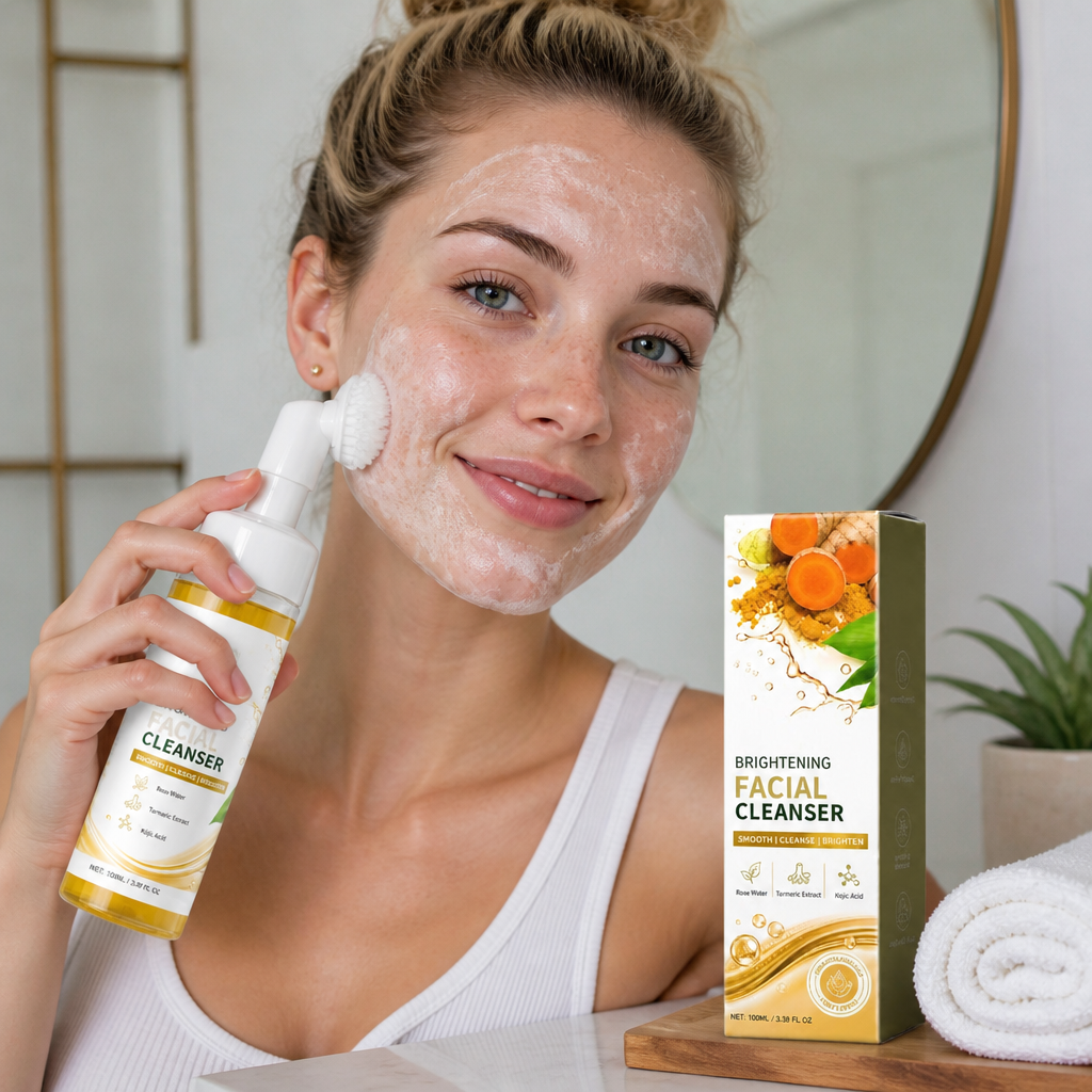 Turmeric & Kojic Acid Facial Cleanser – Deep Cleansing Brightening Foam