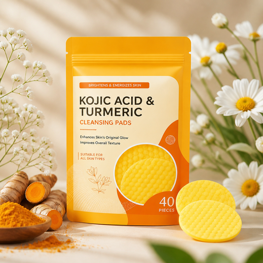 Turmeric & Kojic Cleansing Pads – Gently Exfoliate & Brighten Skin