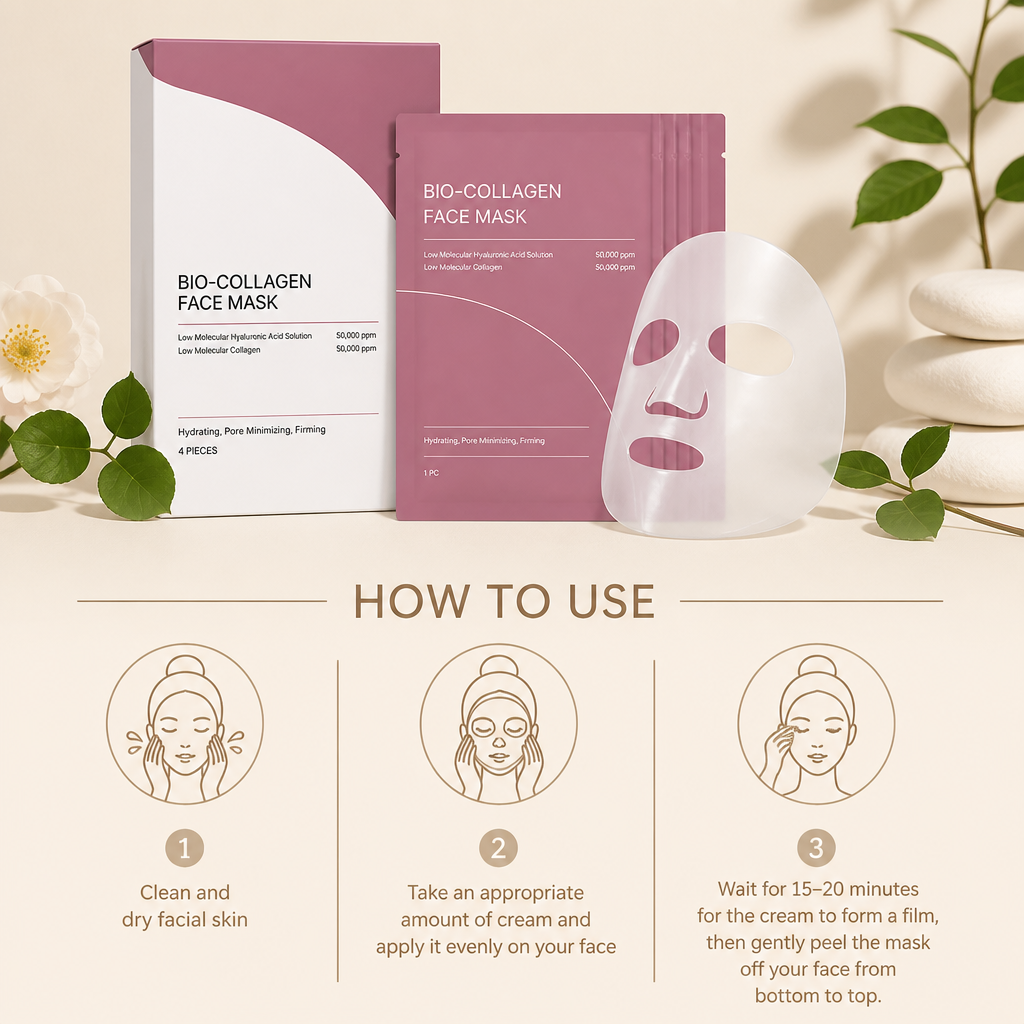 Bio-Collagen Face Mask – Deep Hydration for Smooth, Firm-Looking Skin