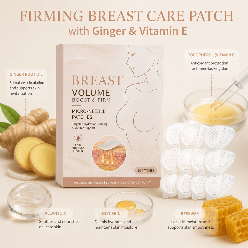 Firming Breast Care Patch with Ginger & Vitamin E for Smoother Skin