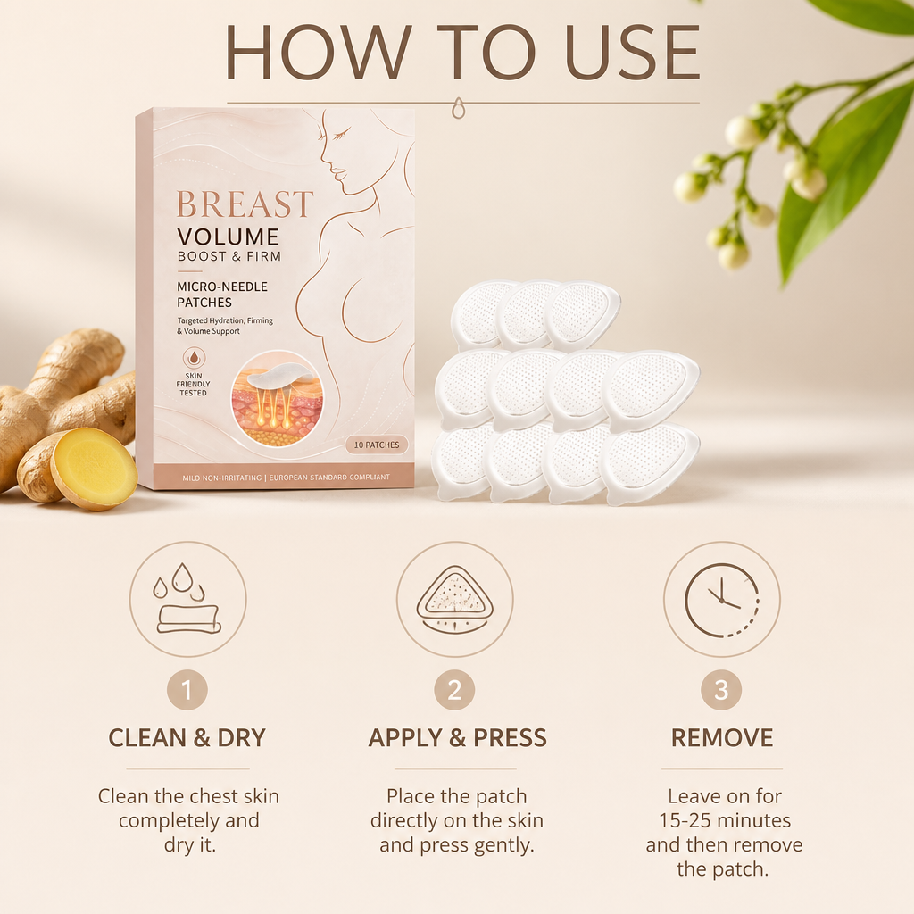 Firming Breast Care Patch with Ginger & Vitamin E for Smoother Skin