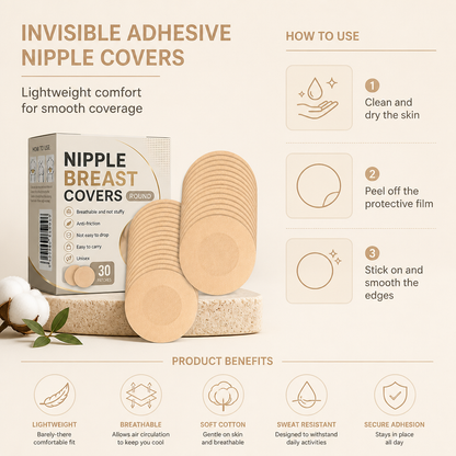 Invisible Adhesive Nipple Covers – Lightweight Comfort for Smooth Coverage
