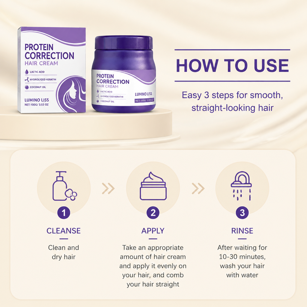 Keratin Hair Straightening Cream – Smooth-Looking Hair Care Formula