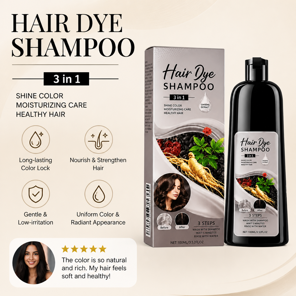 Black Hair Dye Shampoo – Easy Color Refresh For Natural-Looking Dark Hair