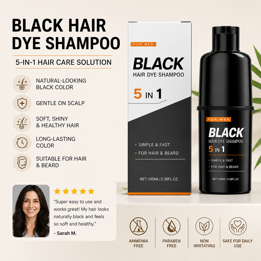 Black Hair Dye Shampoo – Easy Color Care For Natural-Looking Dark Hair