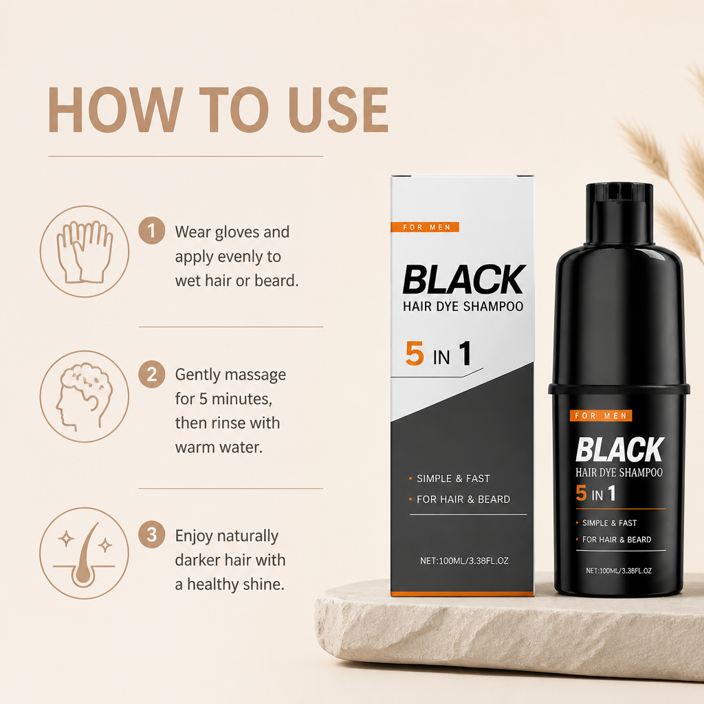 Black Hair Dye Shampoo – Easy Color Care For Natural-Looking Dark Hair
