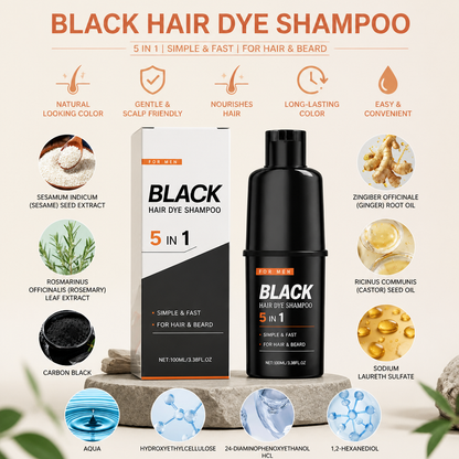 Black Hair Dye Shampoo – Easy Color Care For Natural-Looking Dark Hair