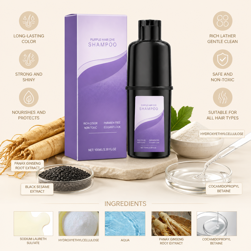 Black Sesame Color Care Shampoo – Natural-Looking Dark Hair Refresh