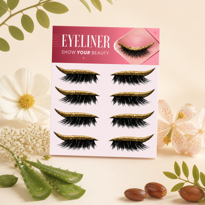 Glitter Winged Eyeliner Stickers – Easy Sparkling Eye Makeup Accent