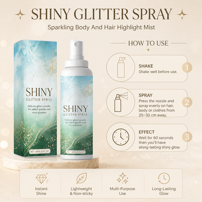 Shiny Glitter Spray – Sparkling Body And Hair Highlight Mist