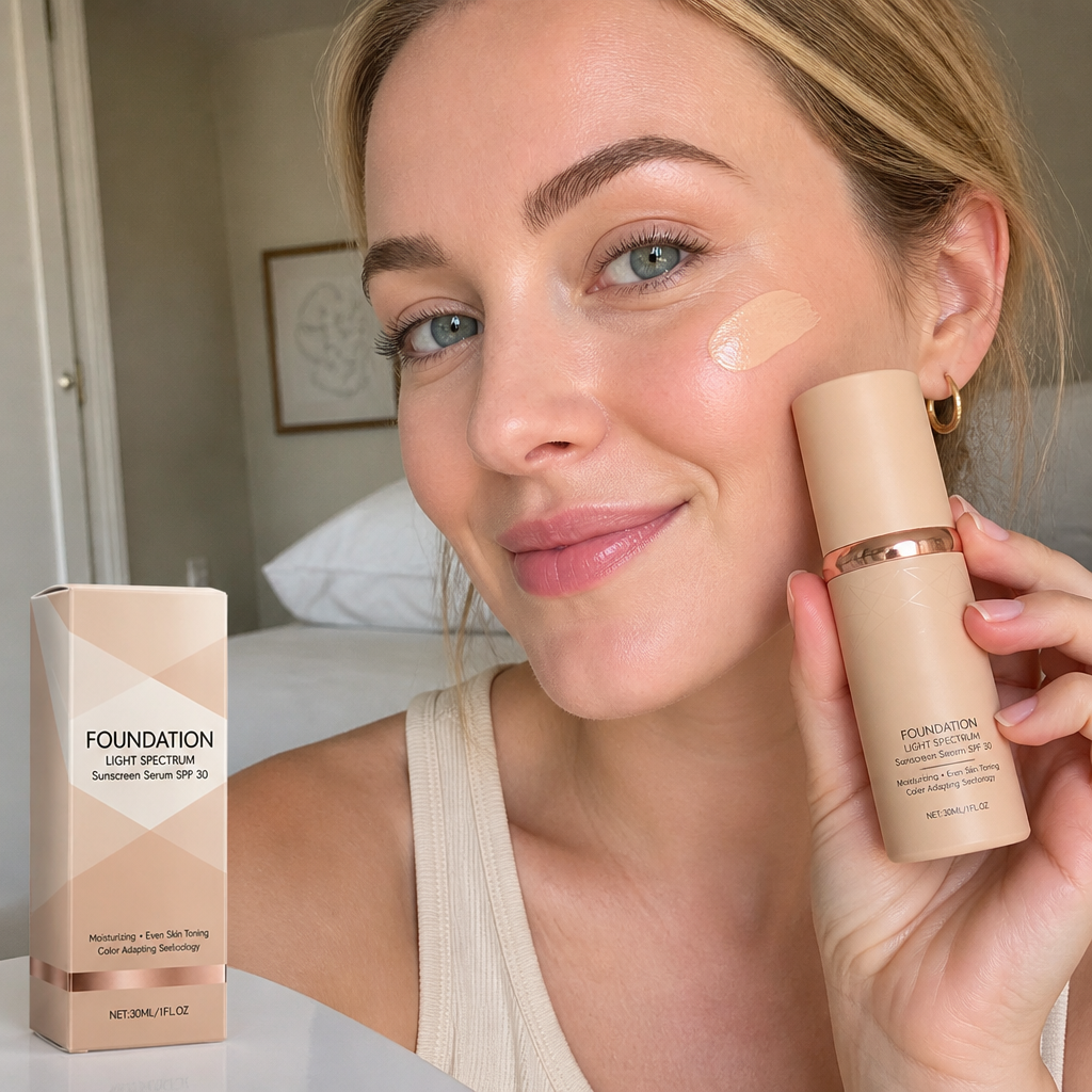 Foundation Light Spectrum Sunscreen Serum – Hydrating Coverage With SPF Care