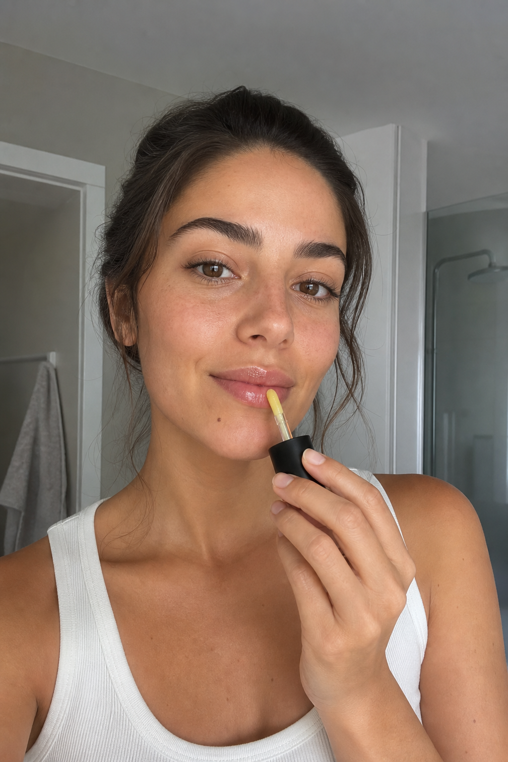 Customer enjoying Korean Spicy Lip Plumper Gloss