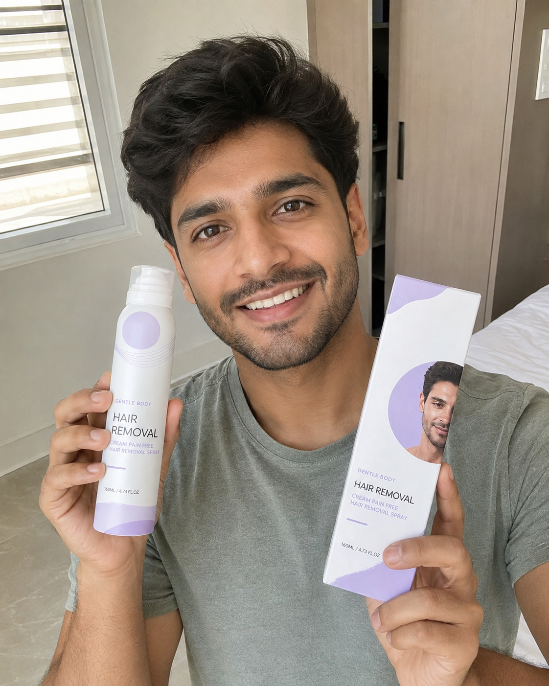 Beauty Kiwi customer using Pain-Free Man Hair Removal Cream