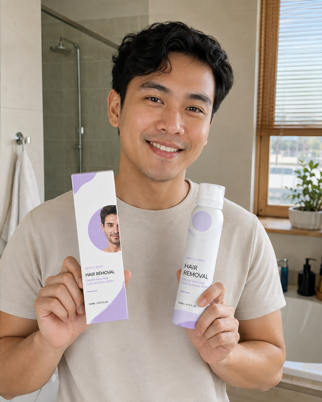 Beauty Kiwi customer using Pain-Free Man Hair Removal Cream