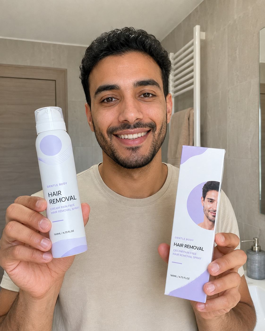 Beauty Kiwi customer using Pain-Free Man Hair Removal Cream