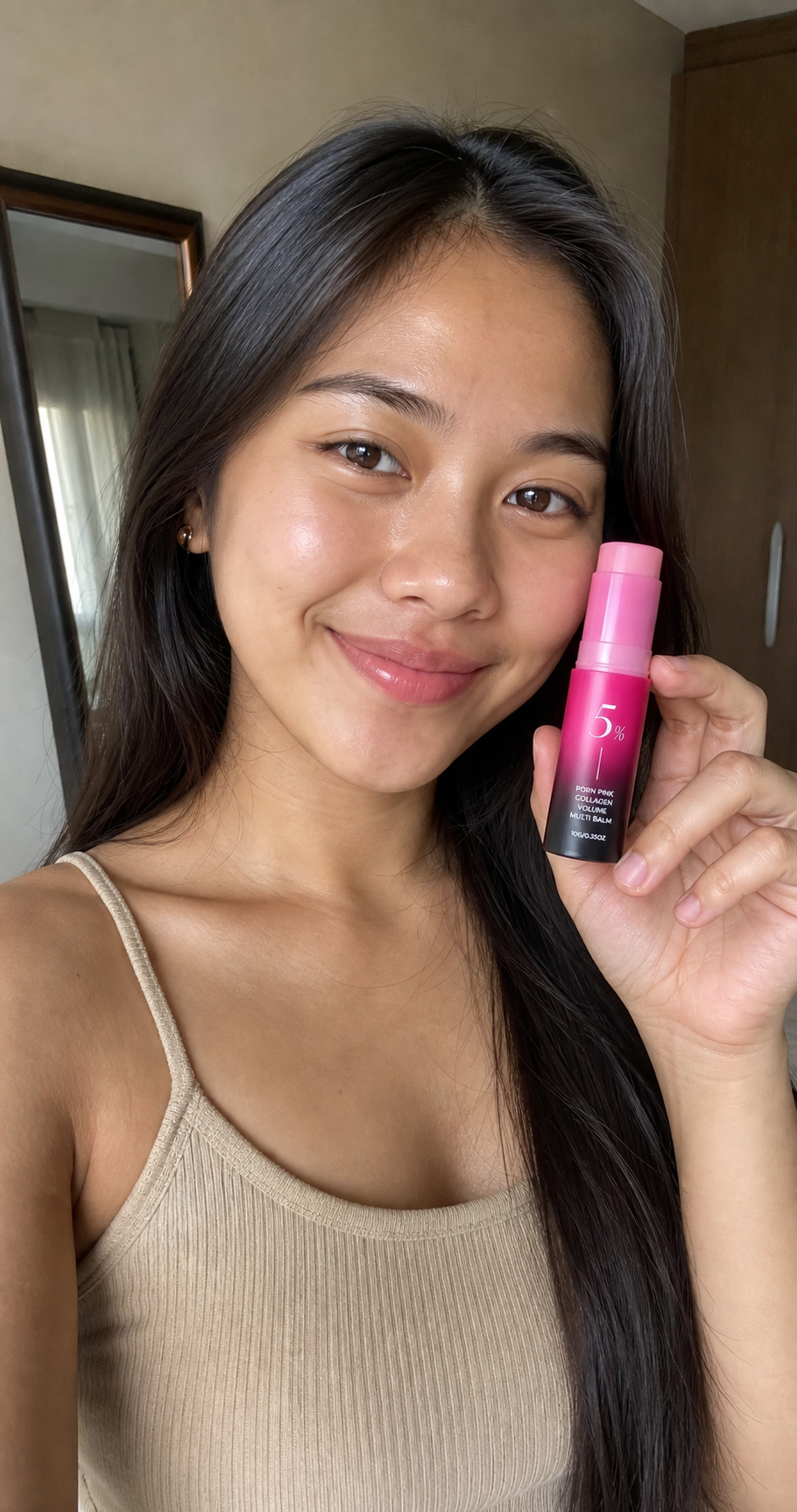 Customer showing Collagen Plumb Repair Multibalm as part of a personal routine