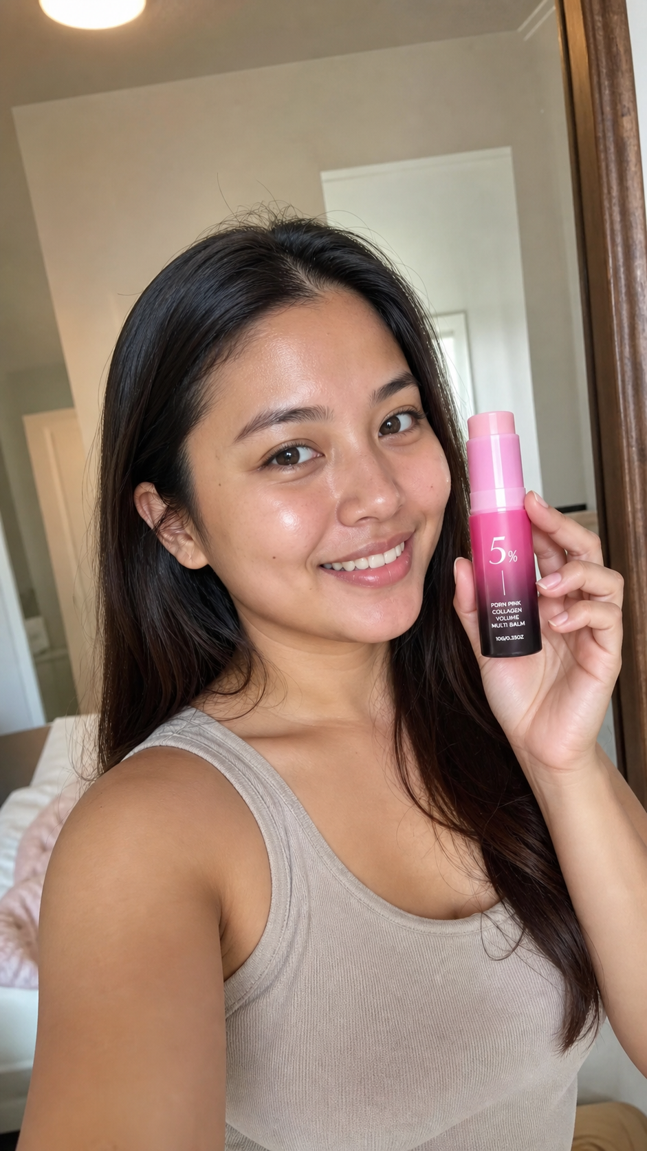 Customer including Collagen Plumb Repair Multibalm in an everyday beauty routine