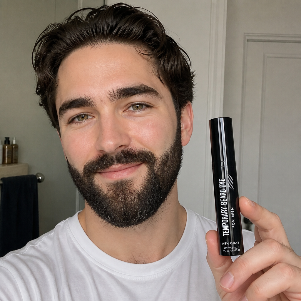 Instant Beard & Eyebrow Color Enhancing Gel – Natural Looking Dark Finish