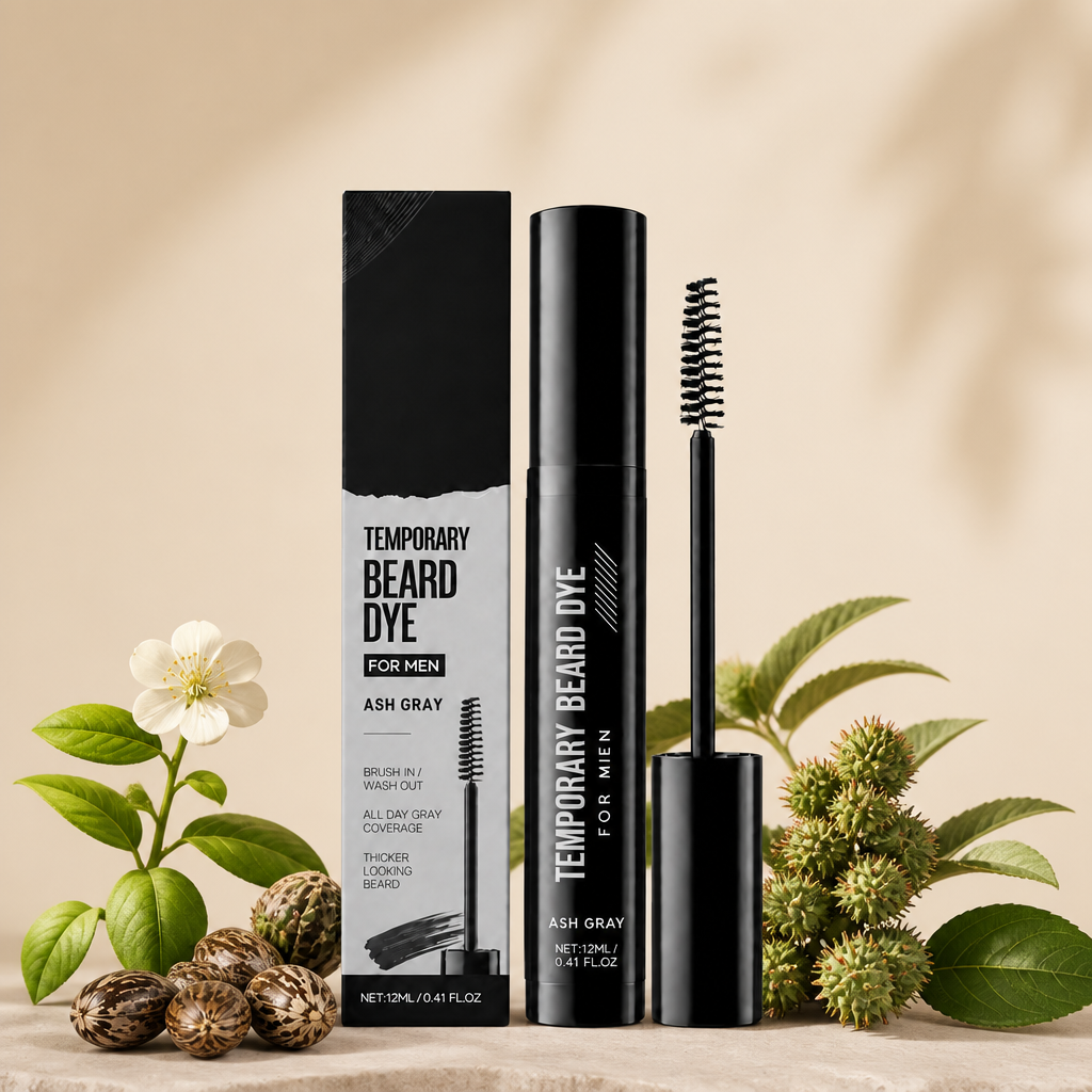 Instant Beard & Eyebrow Color Enhancing Gel – Natural Looking Dark Finish
