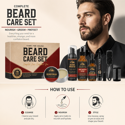 Complete Beard Care Set – Nourishing Routine for a Soft, Groomed Beard