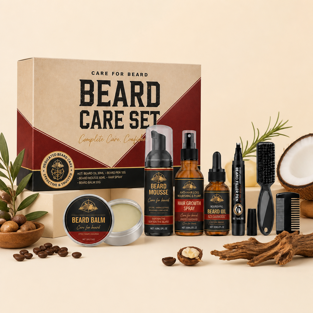Complete Beard Care Set – Nourishing Routine for a Soft, Groomed Beard